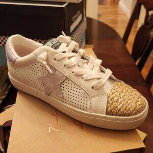 Vintage Havana White & Silver Tab Eva Sneaker